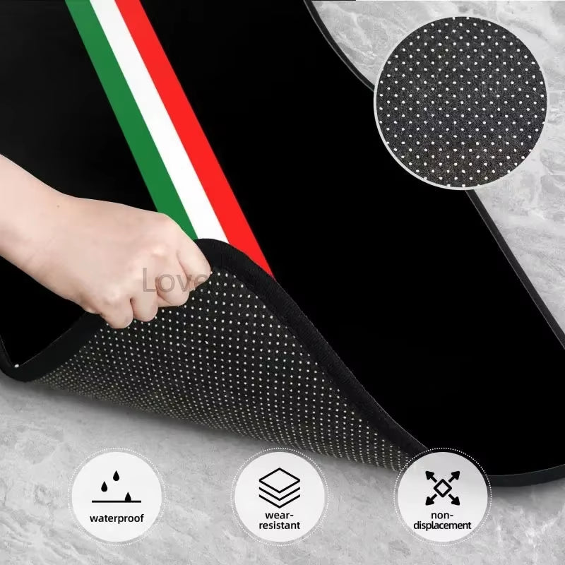 Tapis de sol universels drapeau Italie – 4 pièces antidérapantes