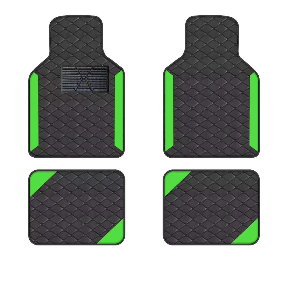 Tapis de Sol Voiture Luxe 4 Pièces en Cuir PU – Antidérapants, Résistants et Universels (LHD)