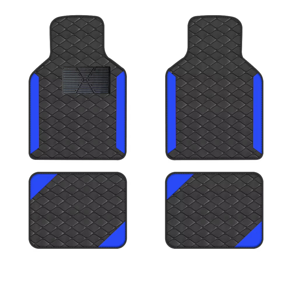 Tapis de Sol Voiture Luxe 4 Pièces en Cuir PU – Antidérapants, Résistants et Universels (LHD)