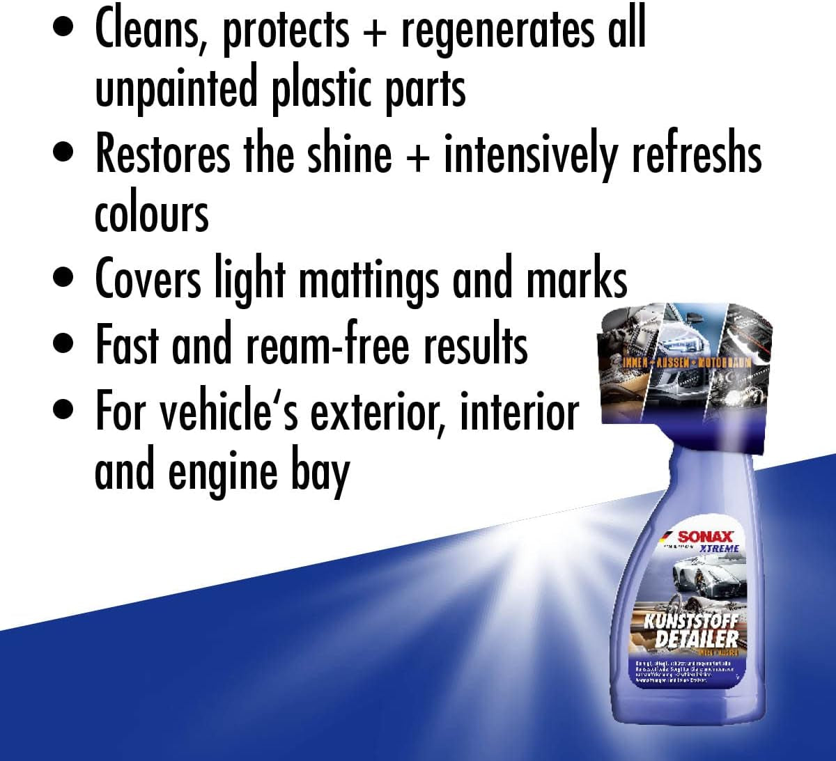 Xtreme 02552410 Produit D’Entretien Pour Plastiques Intérieurs Et Extérieurs Nettoie, Entretient Et Protège L'Ensemble Du Véhicule (500 Ml)