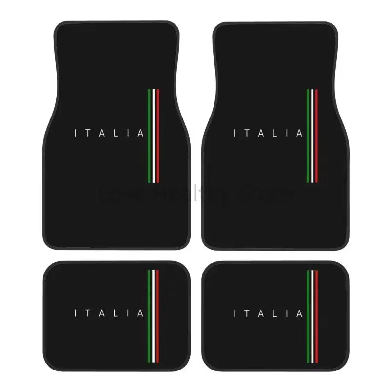 Tapis de sol universels drapeau Italie – 4 pièces antidérapantes