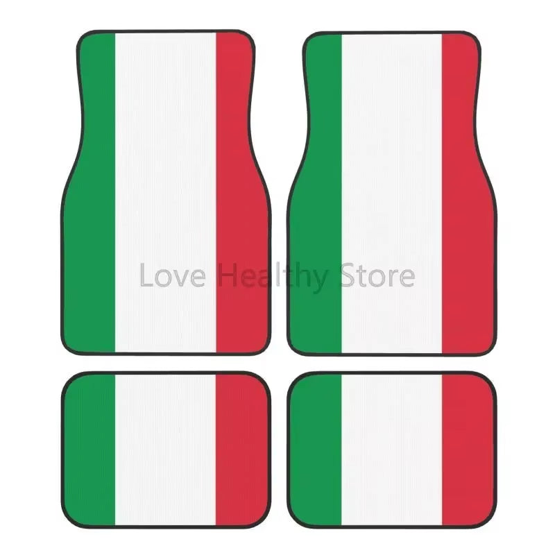 Tapis de sol universels drapeau Italie – 4 pièces antidérapantes
