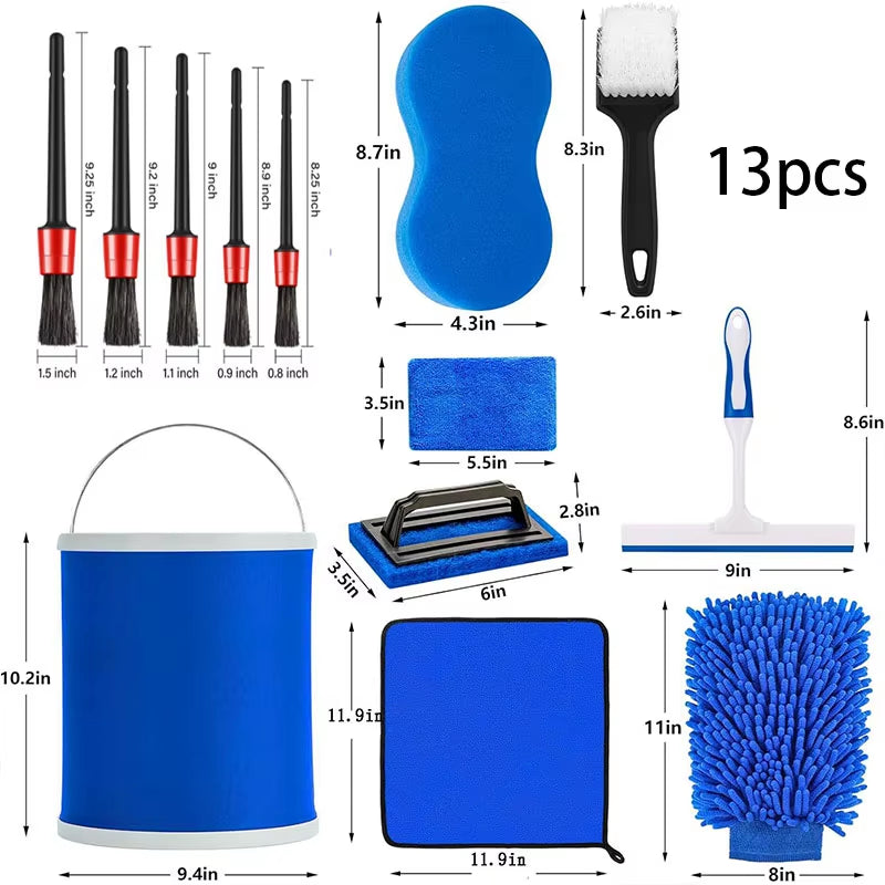 Ensemble Professionnel de Brosses Auto – Finition Impeccable