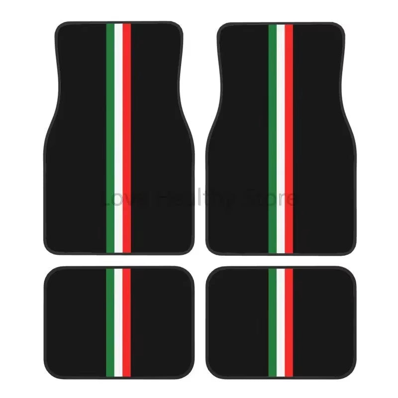 Tapis de sol universels drapeau Italie – 4 pièces antidérapantes