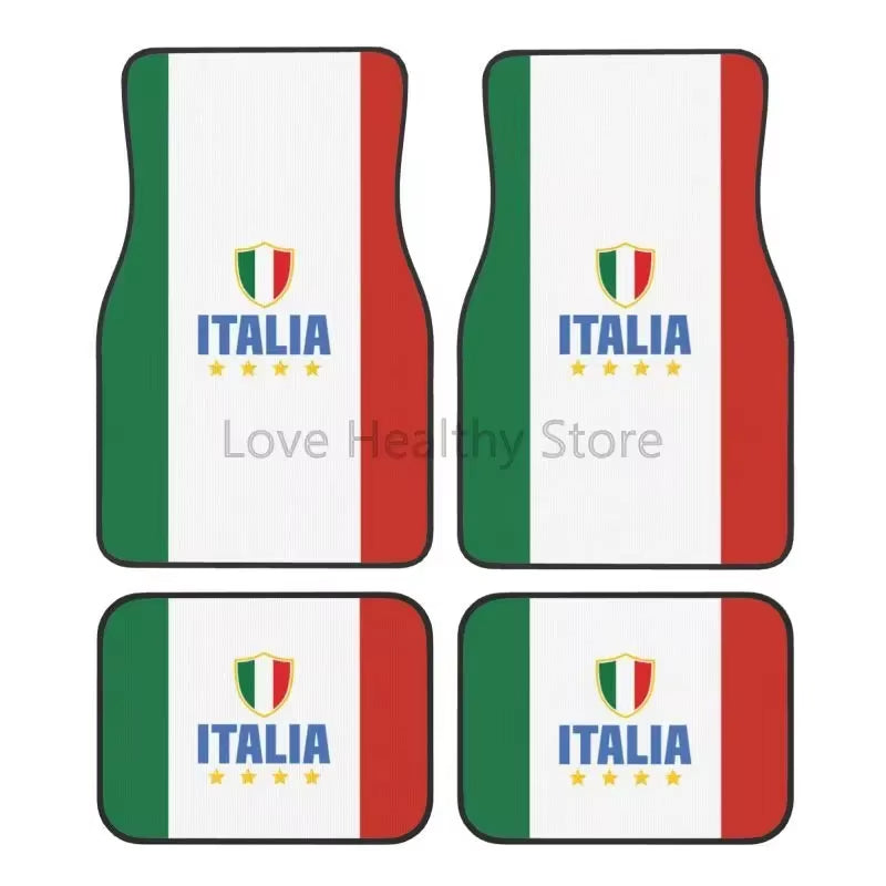 Tapis de sol universels drapeau Italie – 4 pièces antidérapantes